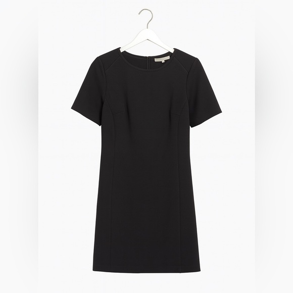 Ann Taylor Loft Black Shift Dress Sz 6 | Back Zip | Classic LBD | Work to Date - Picture 2 of 3